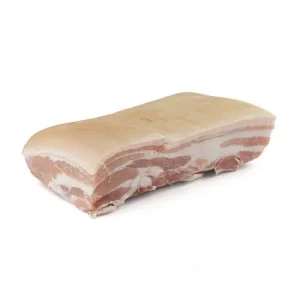 Pork back fat with skin
